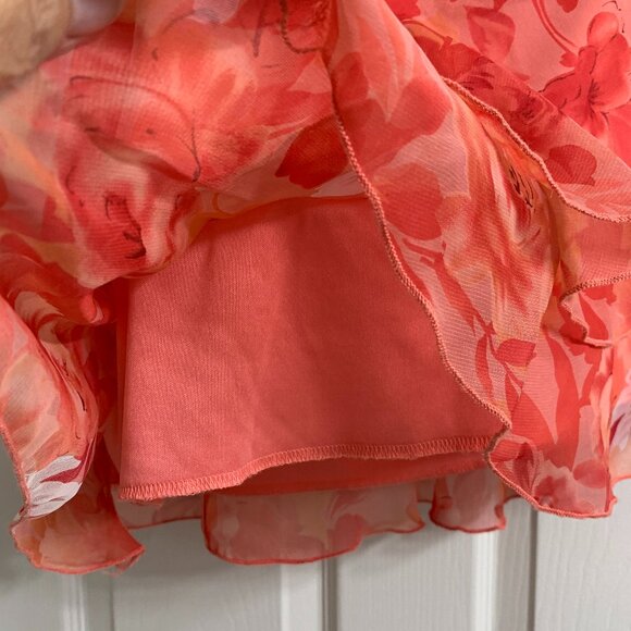 Wrapper Brand Women's Orange Floral Skirt, Size Small - Picture 2 of 3